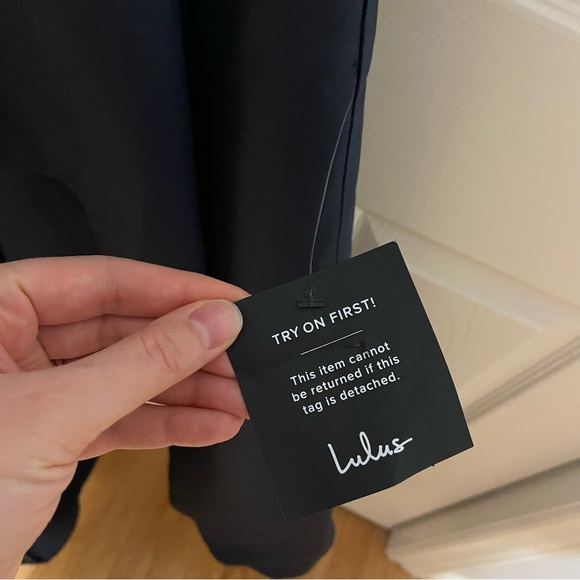 Lulu’s NWT Broadway Show Navy Blue High-Low Maxi Dress Gown Large - Picture 14 of 15